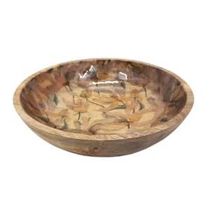Tazón de Servir de Madera Oscura Hecho a Mano de Primera Calidad con Base Decorativa de Metal Dorado, Centro de Mesa para Cocina, Precio Bajo - Product Image 5