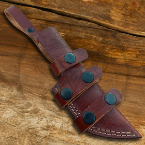 Couteau à lame fixe en cuivre Damas Tanto personnalisé fait à la main pour Camping randonnée bois corne de cerf chasse avec gaines personnalisées - Product Image 4