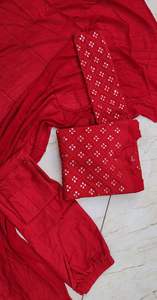 Top DE TRABAJO DE ESPEJO DE Georgette puro con manga completa y pantalón con Dupatta - Product Image 4