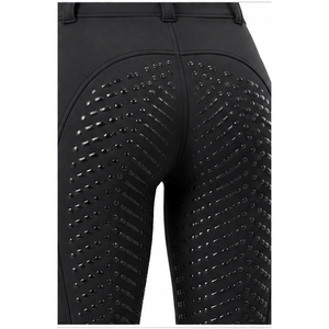 Pantalones de equitación de cintura alta para mujer, de silicona completa, de punto estampado, corte bootcut, elásticos de alto rendimiento - Product Image 6