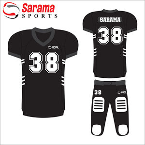 เสื้อเจอร์ซีย์อเมริกันฟุตบอลผ้าลายทแยง2022สำหรับเยาวชนชุดอเมริกันฟุตบอลตามสั่ง - Product Image 1