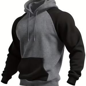 Sudadera de Cuello Redondo para Hombre de Alta Calidad, Mezcla de Tejido de Punto, Manga Larga, Corte Regular, Cómoda, para Primavera/Otoño - Product Image 1