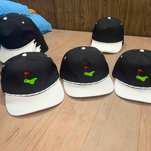 Sombrero de papá con logotipo personalizado, gorras de béisbol de Golf de 5 paneles con parche bordado deportivo, billete plano, Etiquetas tejidas impermeables hidráulicas, cuerda - Product Image 3