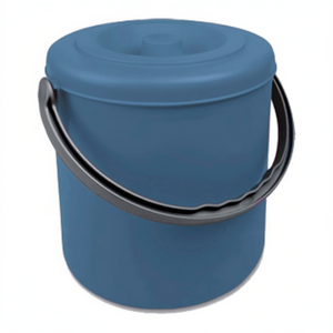 Stefanplast Plastic Waste <b>Bin</b> (15Lt) EUREKA Blue <b>with</b> <b>Lids</b> Storage Bucket Model 0890547 for Indoor/Outdoor Use - Product Image 2