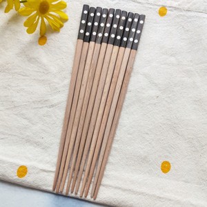 Baguettes en bois de hêtre, bon marché, incrustées de perles, à vendre, couverts en bois, réutilisables, ensemble de baguettes, artisanat vietnamien - Product Image 3