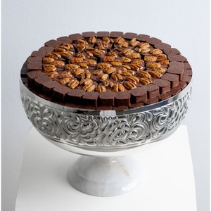 Bol à chocolat en métal argenté de qualité supérieure avec support porte-bonbons plateau de service au chocolat pour les mariages et les fournitures d'hôtel à domicile - Product Image 4