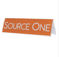 Support de Présentation en Acrylique Double Face Personnalisé pour Plaque Nominale, Support de Bureau Triangulaire Transparent en Forme de A pour Bureau et Commerce de Détail, Chine