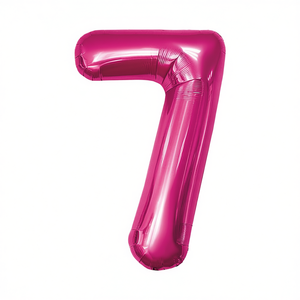 Palloncini Numero Party Love Fucsia N7 100cm Confezione da 12 Pezzi - Product Image 2