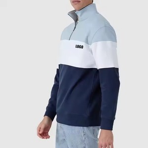 Jersey de lana de algodón personalizado OEM Jersey 1/4 cuartos media cremallera sudadera para hombres con bordado 3D estilo de temporada de invierno - Product Image 2