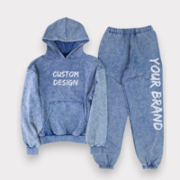 Pantalones Deportivos Streetlab Vintage con Lavado Ácido, Algodón Grueso, Felpa Francesa, Cintura Elástica para Hombre, Estampado Personalizado