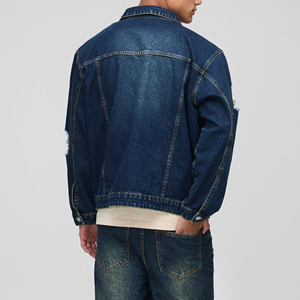 Chaqueta Vaquera Personalizada para Hombre 2025, OEM, Talla Grande, 100% Algodón, Lona Transpirable e Impermeable, Estilo Urbano, Temporada de Invierno - Product Image 3