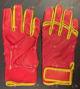 Guantes de Bateo de Béisbol de Primera Calidad, Personalizados, de Color Blanco, con Puño Corto, Dedos Completos y Agarre Antideslizante - Product Image 3