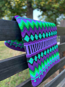 Western Show Horse Saddle Blanket Diseño de Nueva Zelanda Manta de sillín de lana hecha a mano Top Wool Saddle Pad Size - Product Image 4
