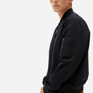 Vente en gros de nouveaux hommes vêtements d'hiver bombardier softshell à fermeture éclair pour hommes vestes teintes en bleu vestes de bombardier de baseball pour hommes - Product Image 3