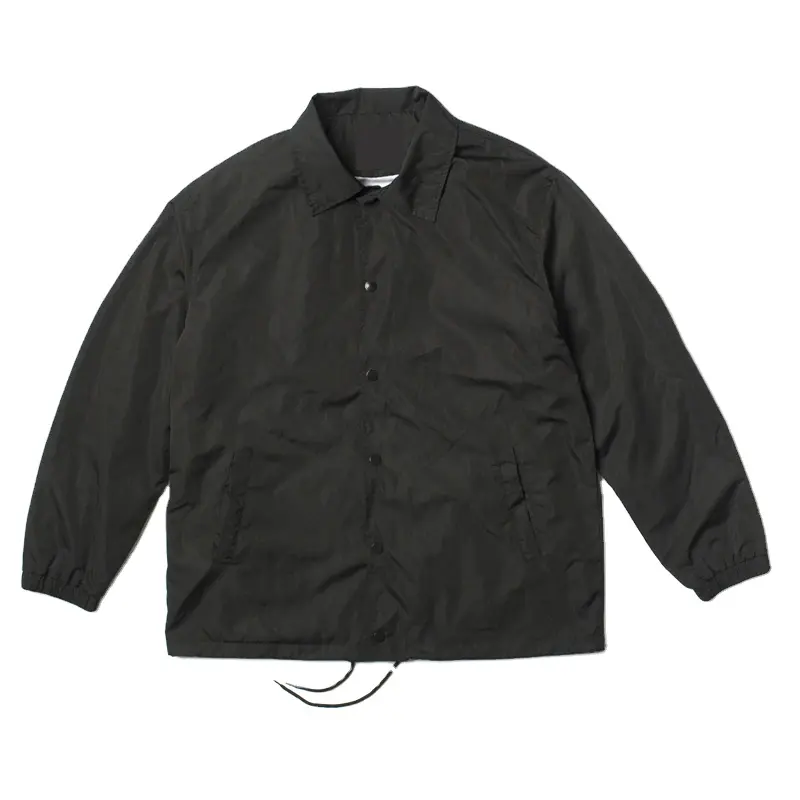 블랙 컬러 유니섹스 도매 최신 디자인 최고 판매 최고의 코치 재킷 외부 착용 재킷 남성 ANAYAL 스포츠