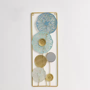 Nordique moderne bureau bibliothèque décoration doux maison accessoires décoratif métal mur miroir modèle chambre fond mur - Product Image 3