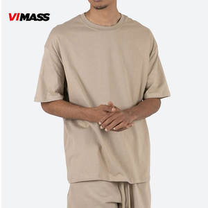 定制制造商高品质100% 棉男式t恤空白超大街装t恤高品质空白t恤 - Product Image 2