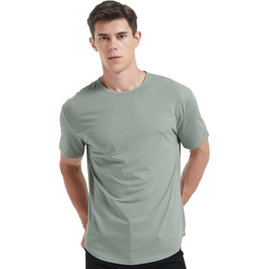 Camiseta de Algodón de Corte Regular para Hombre, Color Sólido, Cuello Redondo, Manga Corta, Informal, Transpirable, Trackstar OEM, Marca Privada TSI-G05-P0400 - Product Image 2