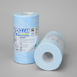 Krclean แผ่น100สีฟ้าขนาด20x20ซม. 1ชั้นผ้าเช็ดทำความสะอาดห้องครัวแบบม้วนกระดาษดูดซับสำหรับทำความสะอาดพื้นผิวห้องครัวสำหรับผ้าเช็ดปากมื้อค่ำ - Product Image 4