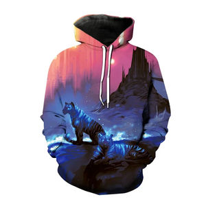 Sudadera con capucha con estampado 3D de alta calidad personalizada patrón de tigre suéter de moda informal OEM ODM hombres mujeres niños estilo callejero Top de invierno - Product Image 4