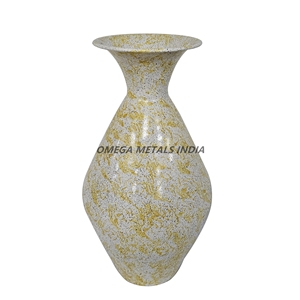 Stylish Modern Aluminum Flower <b>Vase</b> with Gold Plated and Handcrafted <b>Unique</b> Design Perfect for Wedding Decor Luxurious Space - Product Image 6
