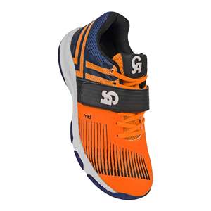 Zapatos de Cricket CA PRO Gripper para Niños M8 con Tacos en Naranja/Azul Marino, Forro de Goma para Entrenamiento de Verano - Product Image 3