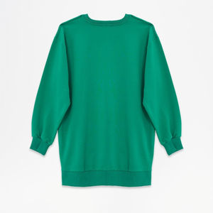 Sudadera informal transpirable para mujer, diseño bordado, estilo Otoño Invierno, sudadera con hombros caídos, logotipo frontal, venta al por mayor directa - Product Image 2