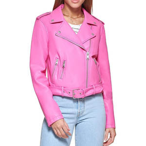 Chaqueta de cuero informal para mujer, manga larga, cierre de cremallera, ropa exterior elegante, ideal para otoño e invierno. - Product Image 1
