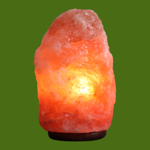 Mini escritorio natural Lámparas de sal del Himalaya Terrones de roca de cristal con base de madera Estilo náutico tallado Ajustable - Product Image 1