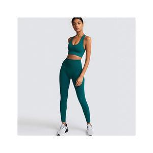 Ensemble de yoga sans couture automne-hiver pour femme avec soutien-gorge de sport confortable et leggings - Product Image 5