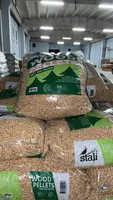 Granulés de bois de chauffage de pin et de sapin 6mm 8mm 15 Kg Europe, certifiés DIN EN Plus A1, pour poêles à granulés