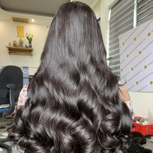 Cheveux vierges machine trame et faire perruque HD dentelle perruque de cheveux humains couleur naturelle vietnamien usine - Product Image 1