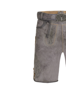 Oktoberfest Bavarian Lederhosen Shorts para hombres Pantalones cortos bordados con patrón recto Cuero de ante de cabra - Product Image 5
