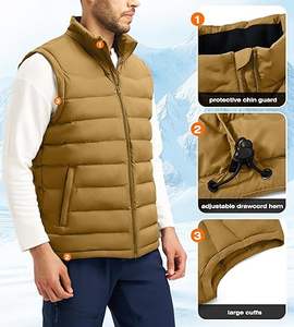 Venta Directa de Fábrica, Chaleco Acolchado Personalizado de Alta Calidad, Transpirable, con Cierre Completo, para Hombre, Ropa de Abrigo Informal de Invierno - Product Image 2
