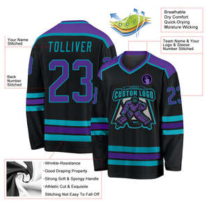 Camiseta de Hockey sobre Hielo Personalizada al por Mayor para Hombre, Transpirable, de Malla de Poliéster, Sublimada, Uniforme de Equipo, Nombre y Número del Jugador, Directo de Fábrica - Product Image 4