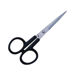 Tijeras para uñas con mango de plástico, tijeras para cutículas de manicura de acero inoxidable, cuchillas afiladas, tijeras de punta recta fina de 3,5 "para belleza - Product Image 1