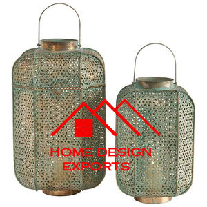 Linterna marroquí de mesa 2025 en pátina, linterna de Metal colgante de pared terminada, linterna de hierro para decoración de boda y hogar - Product Image 1