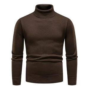 Nouveau sweat à col roulé pour homme, pulls décontractés à col roulé, couleur unie, qualité, chaud, slim, pull à col roulé pour homme - Product Image 3