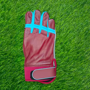 Guantes de Bateo de Béisbol y Sóftbol Color Granate para Hombre al por Mayor, Guantes de Cuero Nuevos con Logotipos Personalizados y Técnicas Impresas - Product Image 5