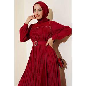 ชุดจีบไข่มุกรายละเอียดเบอร์กันดี - Product Image 2