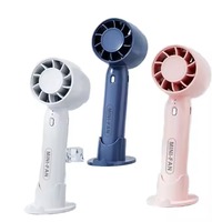 Mini ventilateur portable T10, 3 vitesses, rechargeable par USB, avec base de bureau, petit ventilateur de poche, cadeau promotionnel, vente en gros