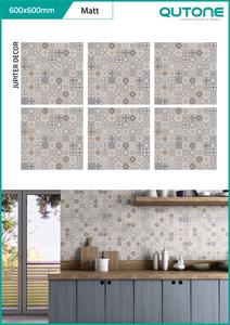 Jupiter Decor 600x600mm Carrelage en porcelaine mate Surface de texture audacieuse Influence de la pierre céleste Hall polyvalent Salle de bain Salle à manger Villa - Product Image 2