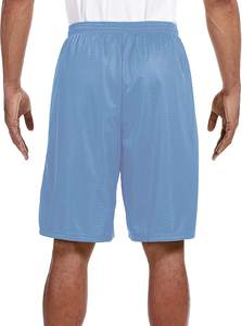 Short de jogging de fitness taille moyenne décontracté pour hommes maille d'entraînement de basket-ball respirante avec motif solide short de basket-ball teint en plaine - Product Image 2