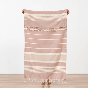 ผ้าขนหนูชายหาดตุรกี Fes สีดินเหนียว ผ้าเพชเตมาล 100% ผ้าฝ้าย ขนาด 33x66 นิ้ว - Product Image 5