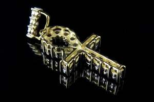 Colgante de diamante de alta calidad para uso diario personalizado Unisex tenis Ankh Cross VVS Moissanite para hombres y mujeres - Product Image 4