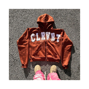 Sudaderas con capucha con cremallera de calidad superior para hombre para invierno, transpirables, a prueba de viento, lavado ácido, impresión Digital, precio bajo, talla XS - Product Image 2