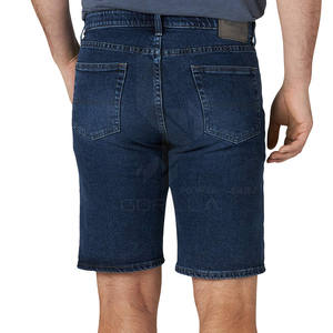 2025 Latest Design Men's Casual <b>Jeans</b> Shorts 100% Cotton Mid <b>Waist</b> <b>Elastic</b> Closure Lightweight Unique Solid Pattern Wholesale - Product Image 2