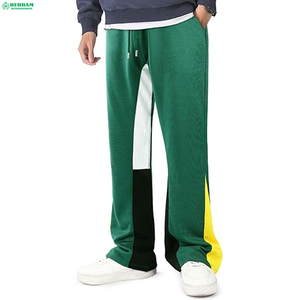 Behram International High Quality Canvas Flared Sweatpants 100% Cotton Custom Baggy Jogger Pant Panels Long Track Flare Pant - Product Image 1