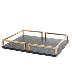 Plateau de service de nourriture en métal fait à la main, plateau de Table à manger décoratif plateau de service de Fruits à la maison - Product Image 2