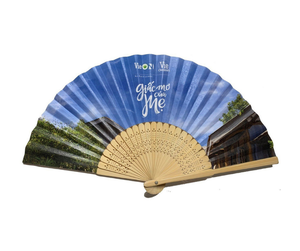 Éventail en tissu vietnamien de qualité supérieure pour les acheteurs en gros - Éventail sur mesure pour les salons professionnels et les expositions - Product Image 2